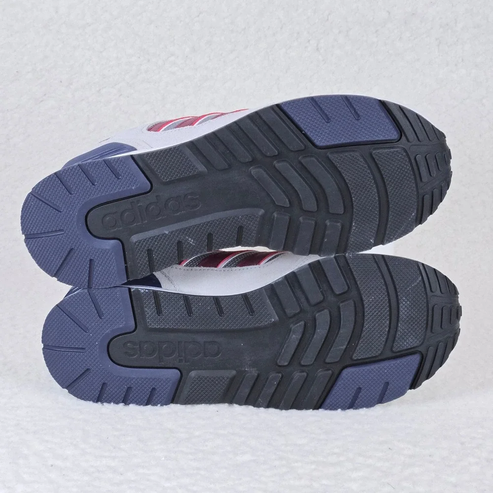 Adidas Run 80s Mens Sneakers Grey Burgundy Navy ID1882 Size 7 NEW